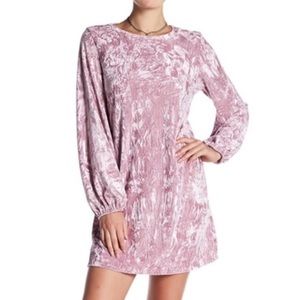Abound Pink Crushed Velvet Dress